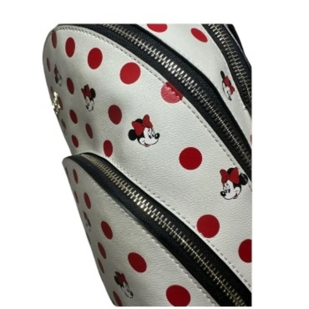 NWOT Disney Parks Kate Spade ♠️ Minnie Mouse Polka Dot White Backpack
